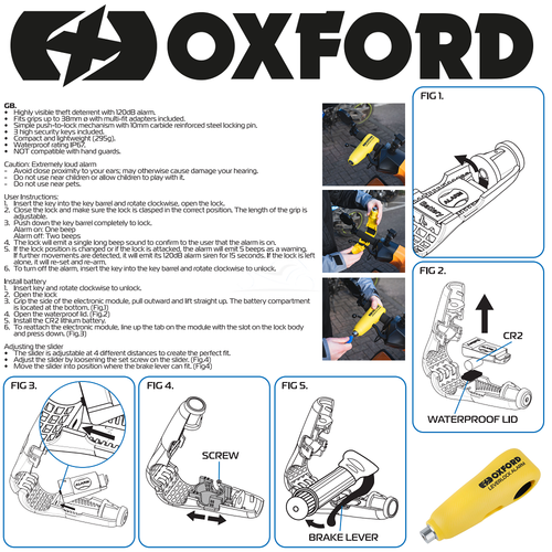 Oxford Lever Lock Security Alarm