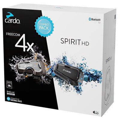 Cardo FREECOM 4X and SPIRIT HD Combo Pack-helmet accessories-Motomail - New Zealands Motorcycle Superstore