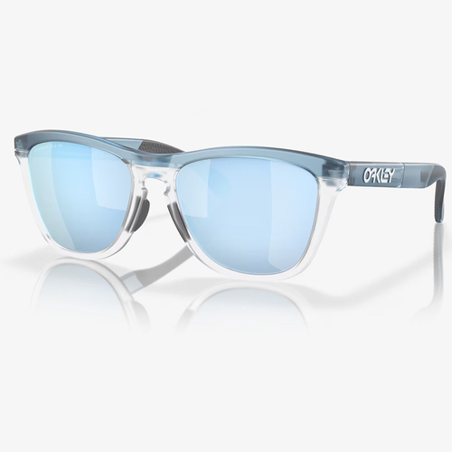 Oakley Frogskins Range Sunglasses (Low Bridge Fit) - Transparent Stonewash Frame with PRIZM Deep Water Polarized Lens